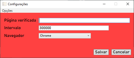 VerificarMudancasNoQ config screen